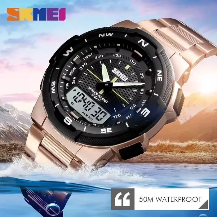 SKMEI 1370 luxe entièrement en acier affaires montre étanche Relogio Masculino montre hommes mode Sp