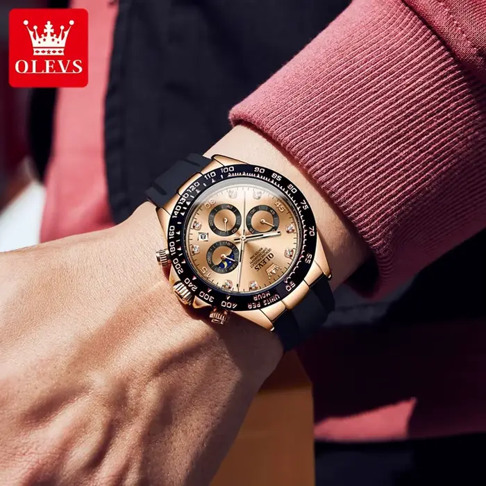 Montre à Quartz de Luxe pour Homme