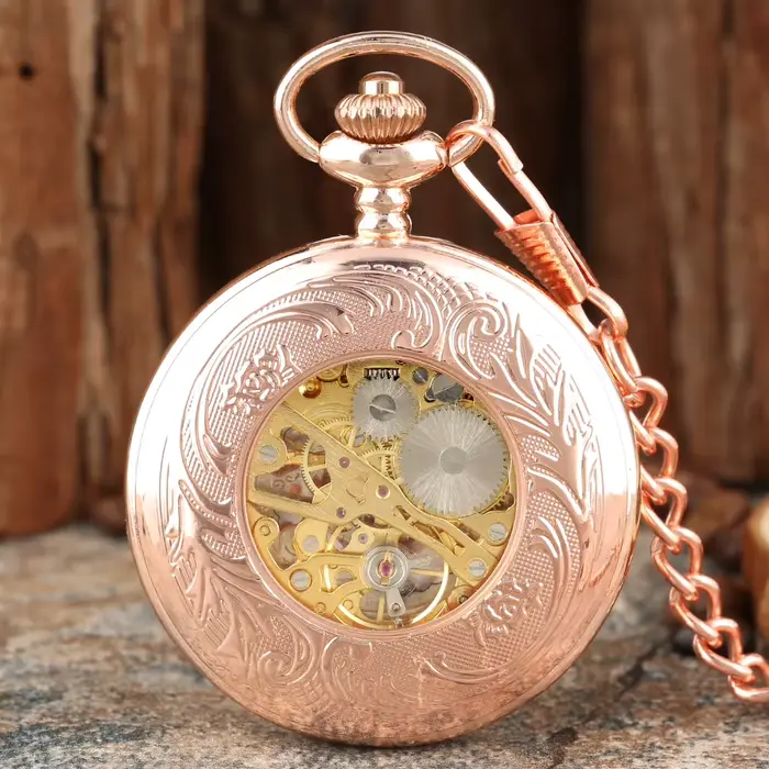 Montre de poche mécanique antique en alliage pour homme avec cadran en acier inoxydable pour occasions spéciales et cadeaux d'affaires