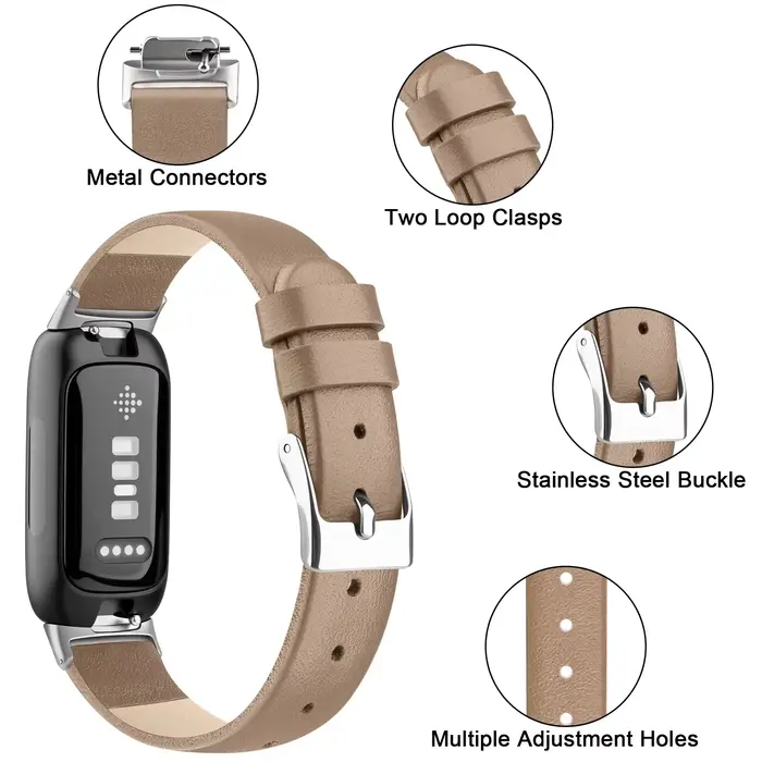 Bracelet en cuir de luxe pour Fitbit inspire 2 3/inspire HR