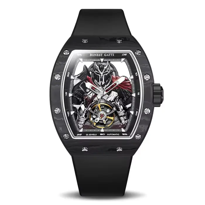 BONEST GATTI 2025 nouveaux hommes montres automatiques en Fiber de carbone montre-bracelet mécanique