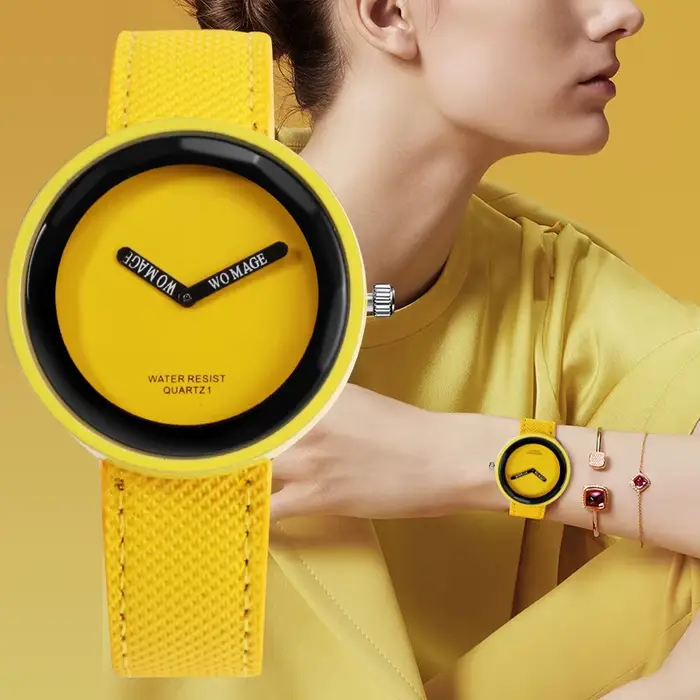 WoMaGe – montre-bracelet en cuir pour femmes