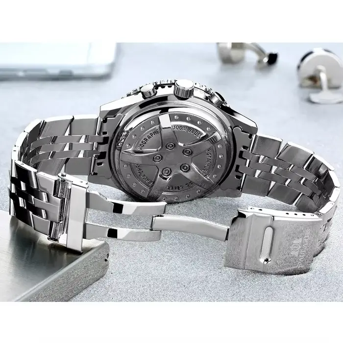 Montres automatiques en cuir pour hommes