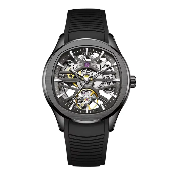 VENTE FLASH Montre mécanique automatique pour homme, vente en gros, sans logo, étanche, squelette, a