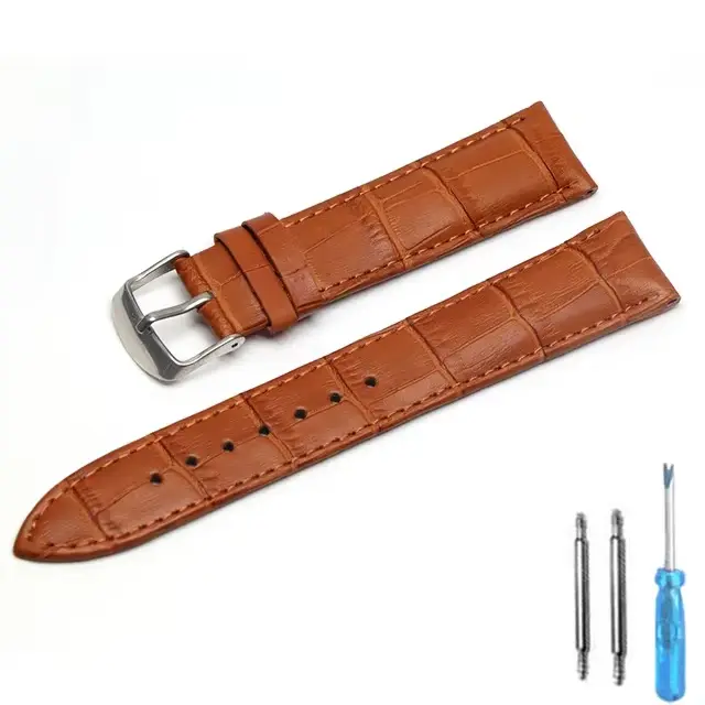 Bracelet de montre en cuir véritable bracelets de montre 12mm 18mm 20mm 22mm accessoires de montre b