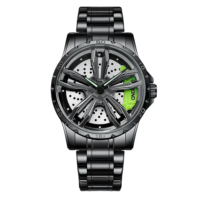 Montre mécanique creuse en acier inoxydable pour homme