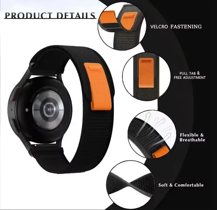 Bracelet en Nylon Velcro 20mm 22mm