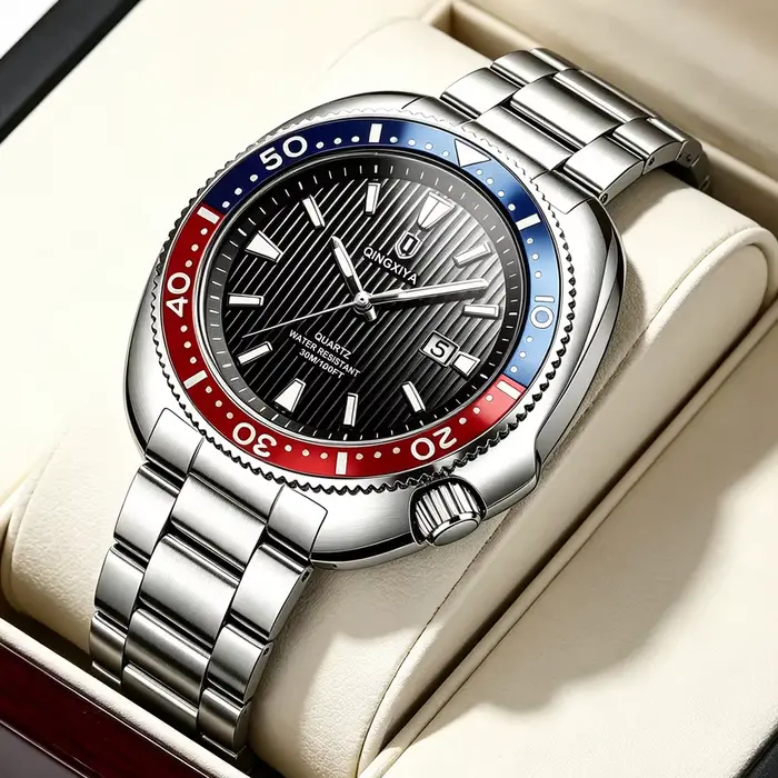 QINGXIYA Nouvelle montre à quartz de luxe pour hommes