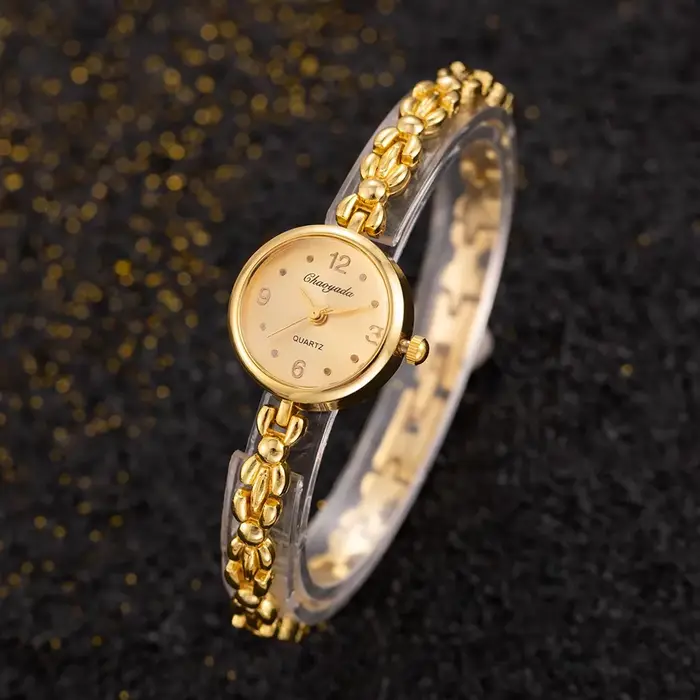Montre TINUORA Femme Luxe Alliage Doré Élégante Quartz Occasions Spéciales