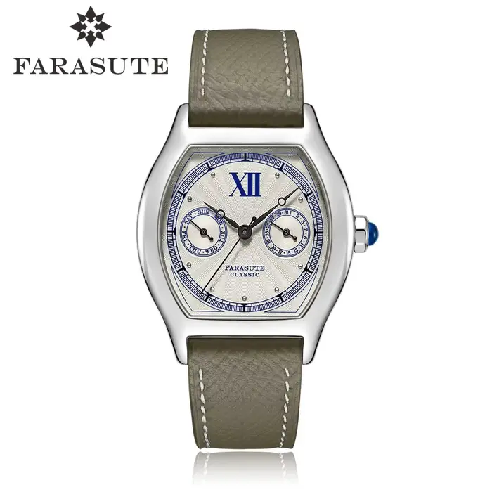 FARASUTE 2024 nouvelle montre à Quartz pour hommes 36mm mouvement VH64 en acier inoxydable sport mode verre saphir