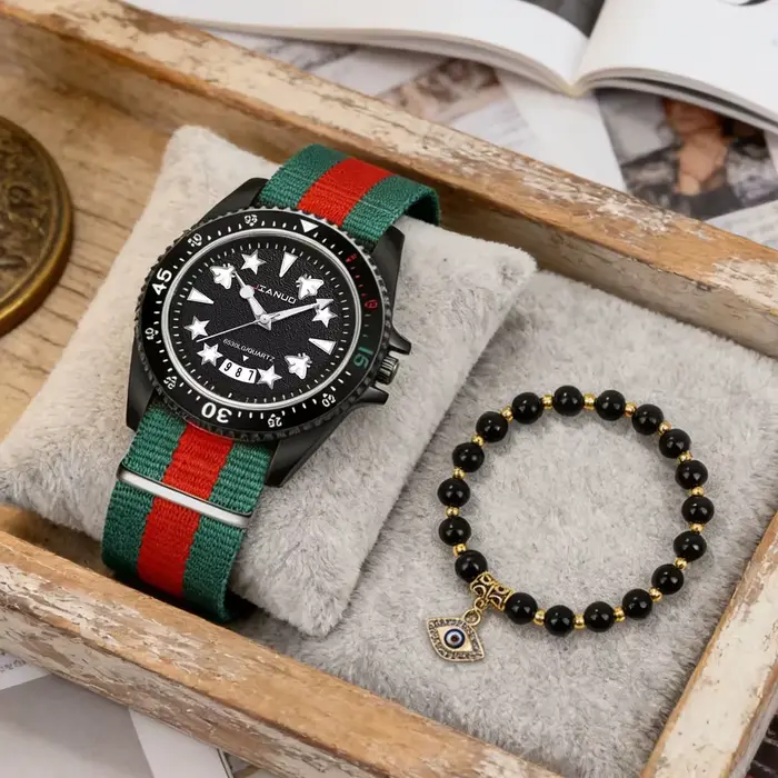 Montre à quartz avec calendrier