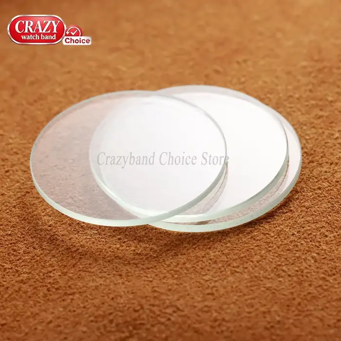 Verre de montre plat de remplacement