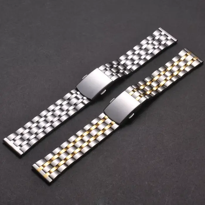 Bracelet de montre en acier inoxydable pour hommes et femmes