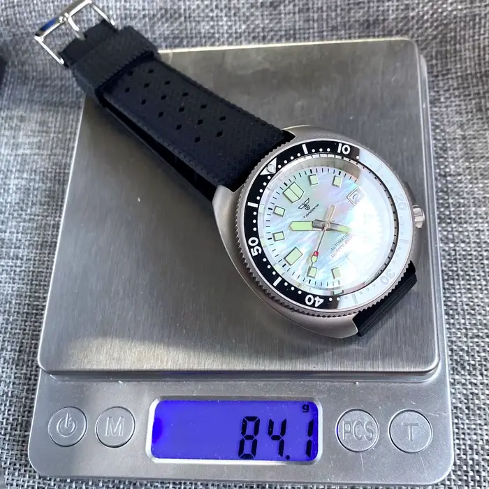 Tandorio titane matériel tortue montre automatique hommes 200M étanche vadrouille cadran 120 clics lunette bande tropicale plongeur Reloj Hombre