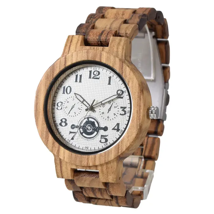 Montres en bois faites à la main minimalistes pour hommes occasionnels sportives élégantes cadeaux