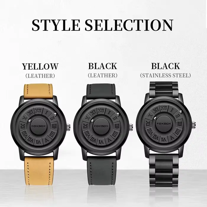 LIGE-Montre de luxe avec pointeur magnétique pour homme, accessoire de sport, chronographe à quartz