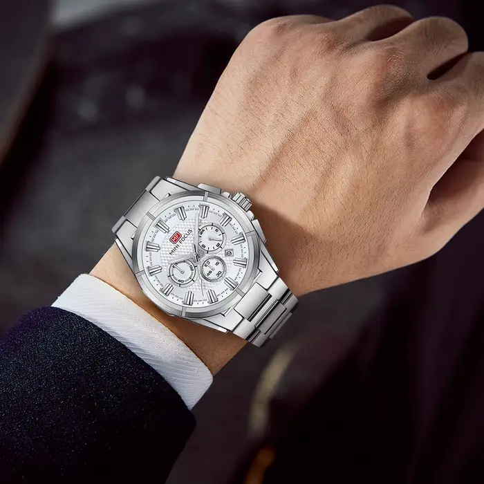 Montres Militaires Daniel Gorman Homme Quartz Résistante à l'Eau Chronomètre Bracelet Acier Occasions Spéciales