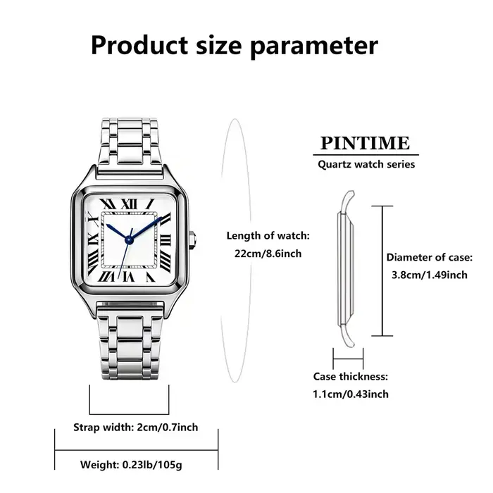 Montre de luxe carrée pour femmes avec texte arabe et résistance à l'eau pour occasions spéciales et cadeaux élégants