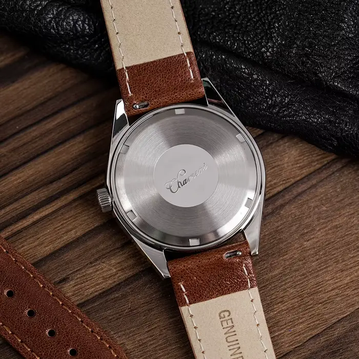 Chameri Nouvelle Montre à Quartz GS05 Mouvement à Seconde Flottante VH31 Montres Vintage 40mm Étanche 50m Verre Saphir Montre-Bracelet Homme
