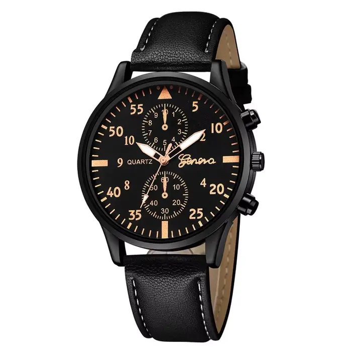 Reloj zones bre-Montre-bracelet à quartz en cuir pour homme d'affaires