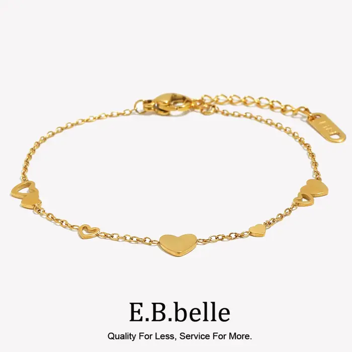 E.B.belle – Bracelet cœur lisse de Style minimaliste