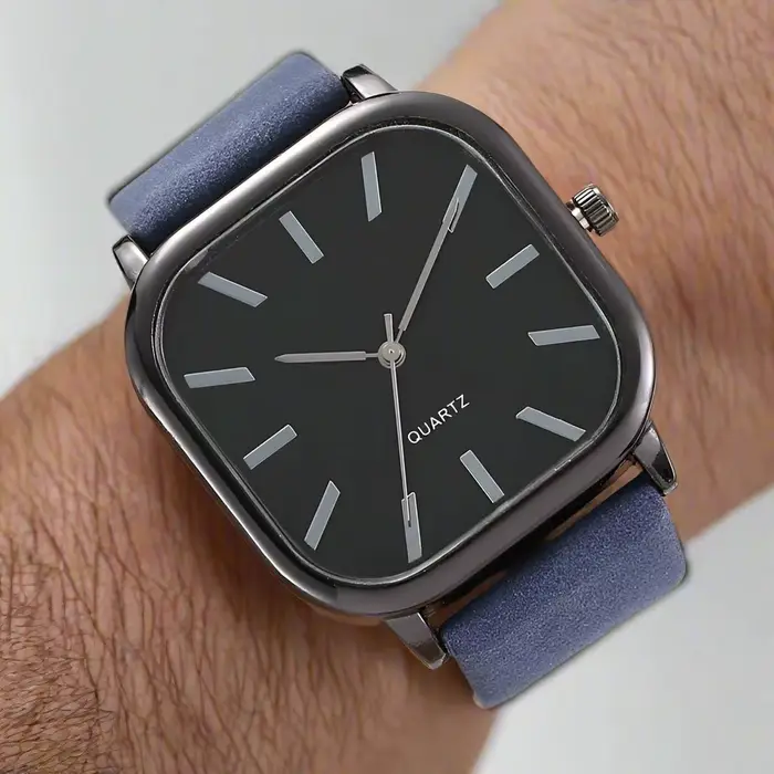 Nouvelle montre en cuir Simple hommes femmes montre-bracelet à Quartz mode élégant cadran carré montres décontractées horloge neutre exquis Relojes