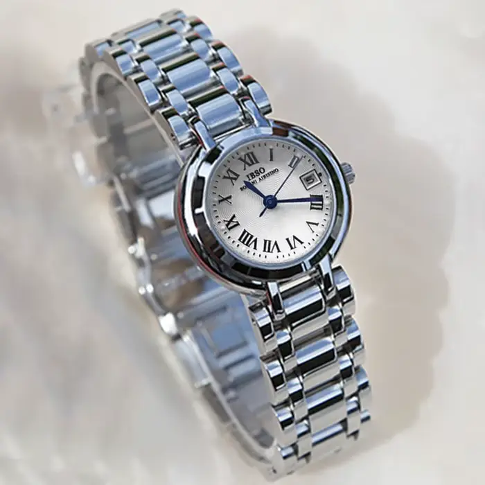 Montre-bracelet en acier inoxydable pour femme, marque de luxe, or rose, horloge à main moderne, cad