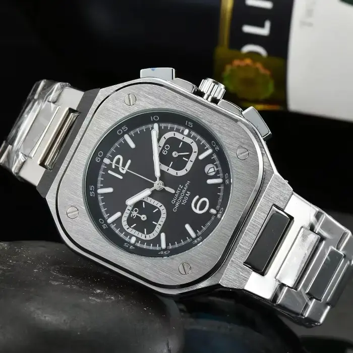 Montre de luxe en acier inoxydable XCL avec bracelet en silicone pour hommes style carré quartz élégante et étanche pour diverses occasions