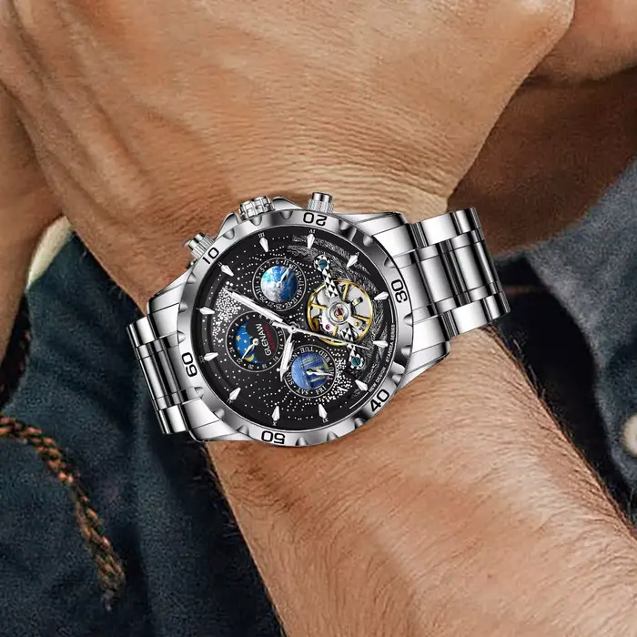 GLENAW Design hommes montres haut de gamme de luxe mode affaires Montre automatique