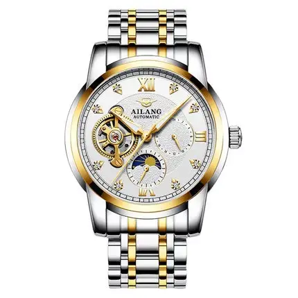 Montre mécanique automatique pour homme AILANG, série Tourbillon, design unique avec cadran squelett