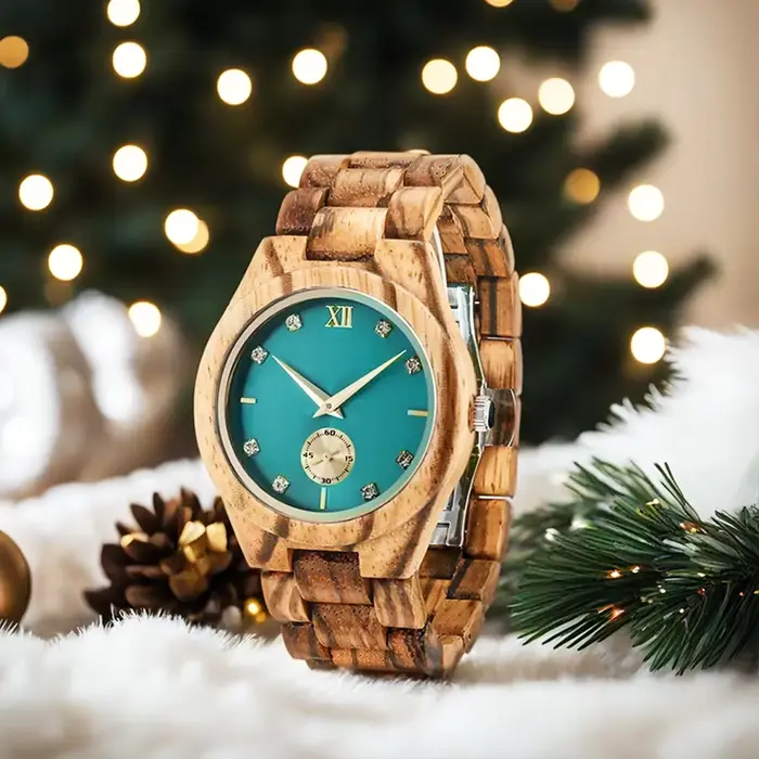 Montre-bracelet en bois pour femme