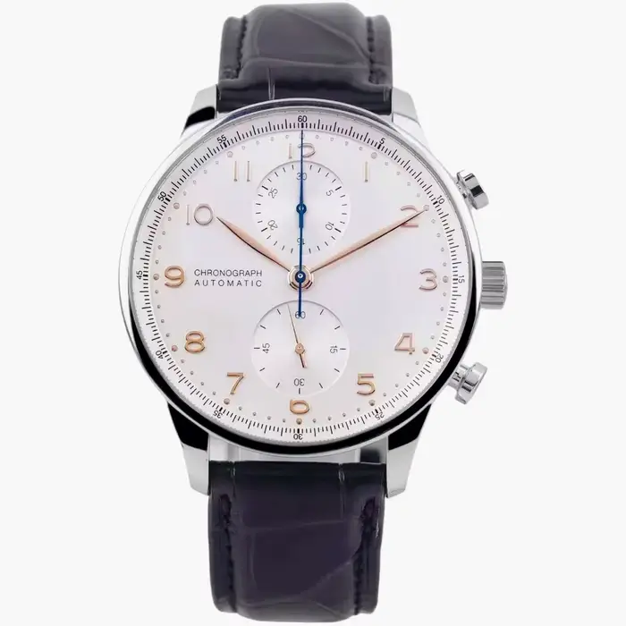 Montres mécaniques automatiques de luxe améliorées, chronographe de style ancien, aiguilles super lu