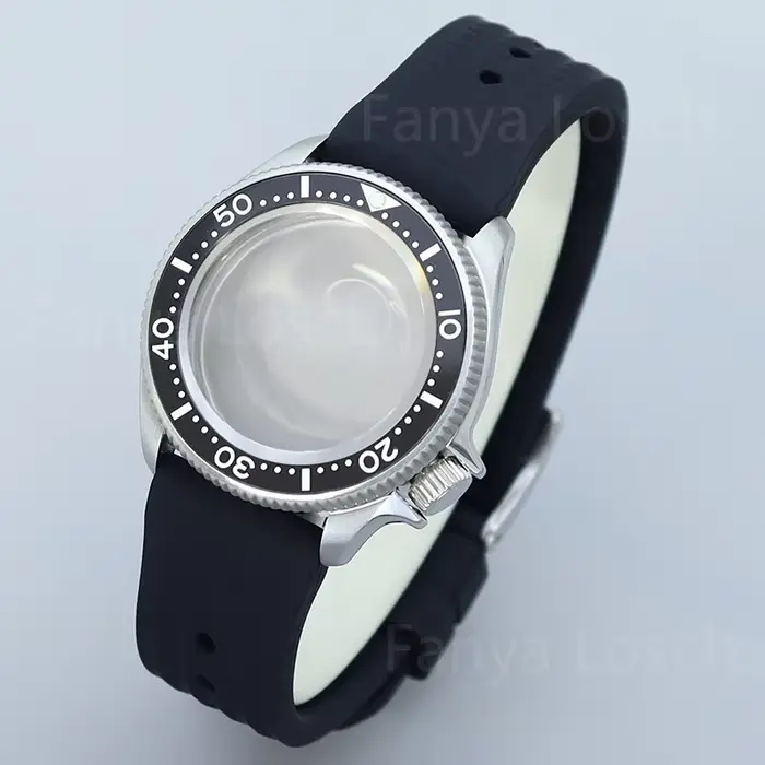 Boîtier de montre couronne à vis argentée 3.8 heures