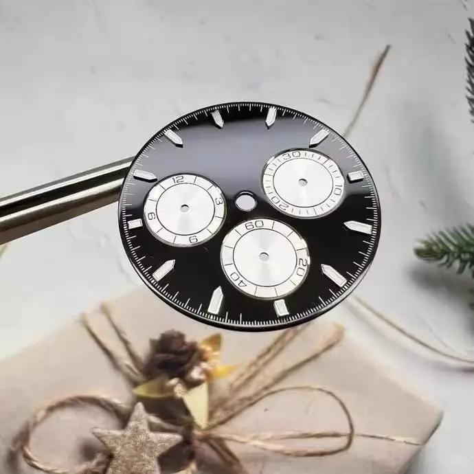 Cadran de montre Clean Factory pour pièces détachées remplacement cadran dtna126500 mouvement 4131 blanc noir occasions spéciales cadeau