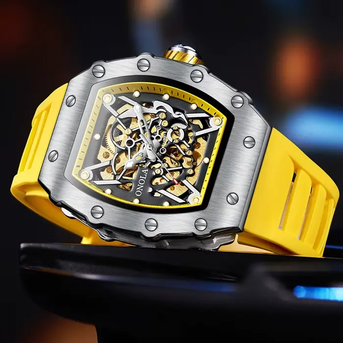 Montre de luxe hommes marque ONOLA automatique mécanique
