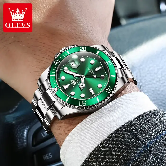 OLEVS montres pour hommes 5885G Top marque classique de luxe mode montre à Quartz originale pour homme plongée chronométrage lunette étanche lumineuse