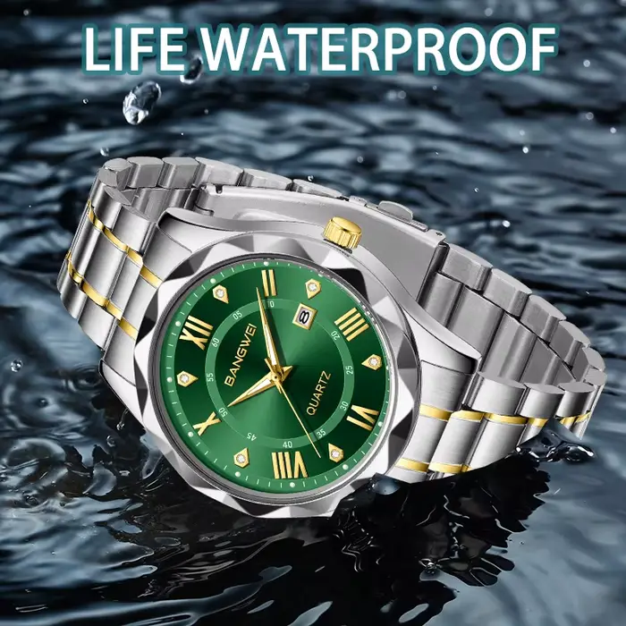 Montre de luxe LIGE BangWei, montre-bracelet à quartz pour homme, style business décontracté, bracelet en acier inoxydable, étanche, date automatique, Reloj Hombre + boîte