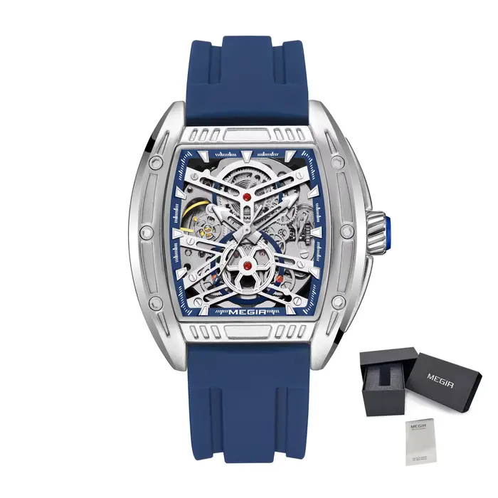 MEGIR mécanique montre pour hommes horloge mode 44MM cadran mouvement automatique lumineux étanche S