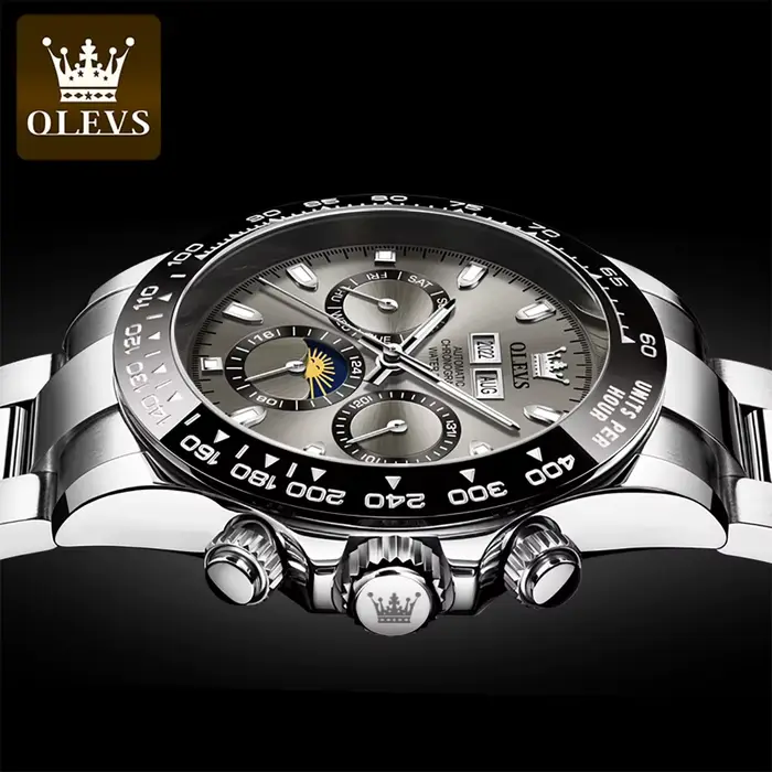 OLEVS montre mécanique automatique pour hommes TOP marque originale en acier inoxydable lumineux étanche Date homme montre-bracelet ensemble de luxe