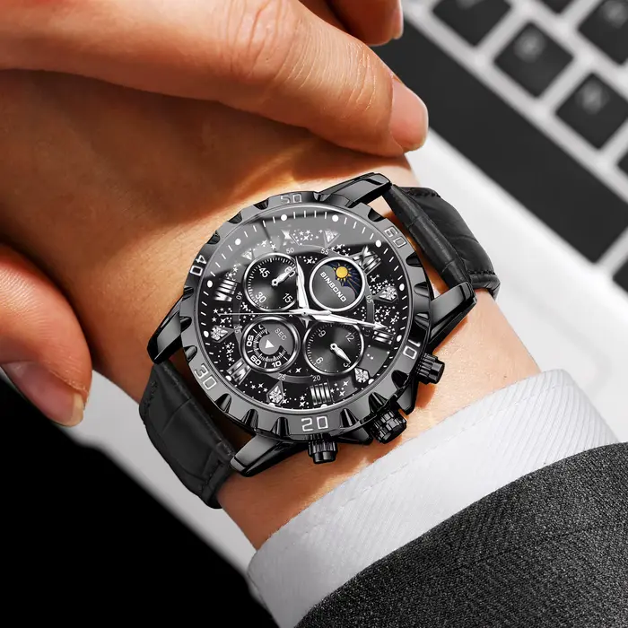 Montres en quartz authentiques BINBOND pour hommes