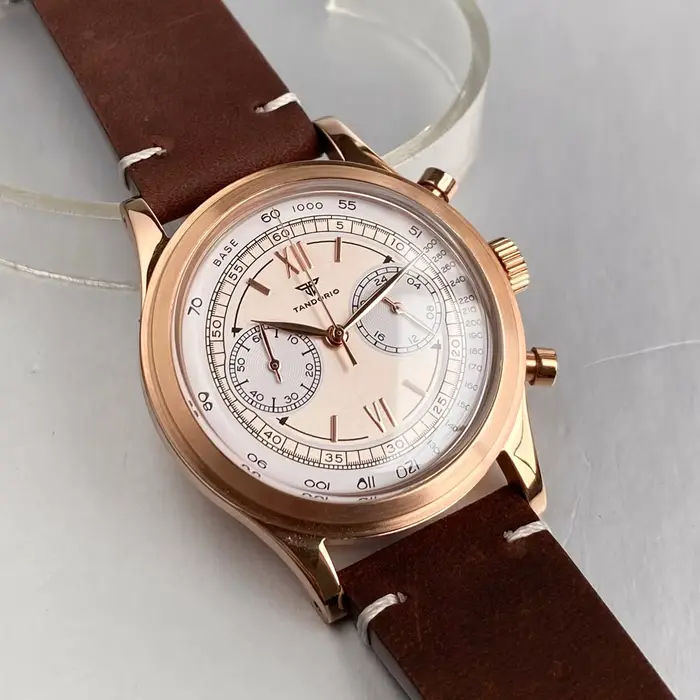 Montres Tandorio 38 mm à quartz Miyota OS20 pour hommes