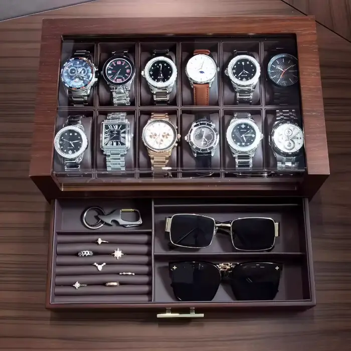 Boîte de rangement de montre en bois