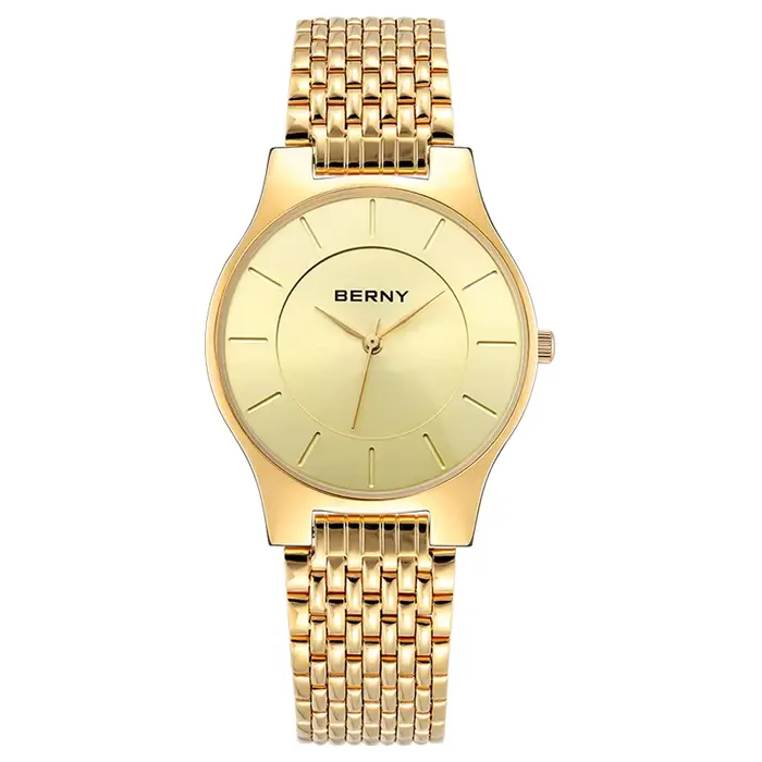Montre Quartz Homme Or Mode Ultra Fine Boîtier en Titane Occasions Spéciales