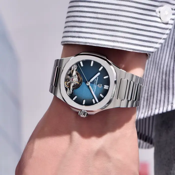 PAGANI DESIGN nouvelle montre mécanique à Tourbillon creux pour hommes Sport élégant saphir