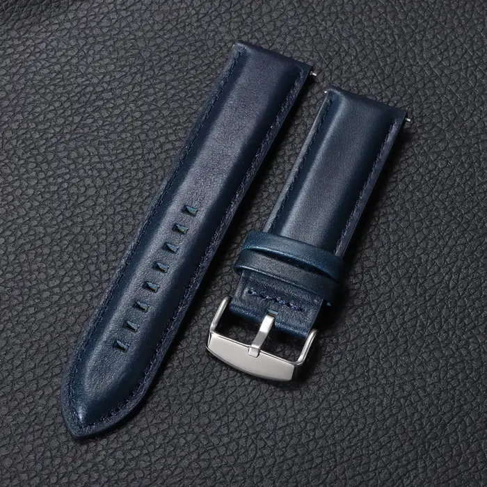 Bracelet de montre Vintage à dégagement rapide en cuir de vache
