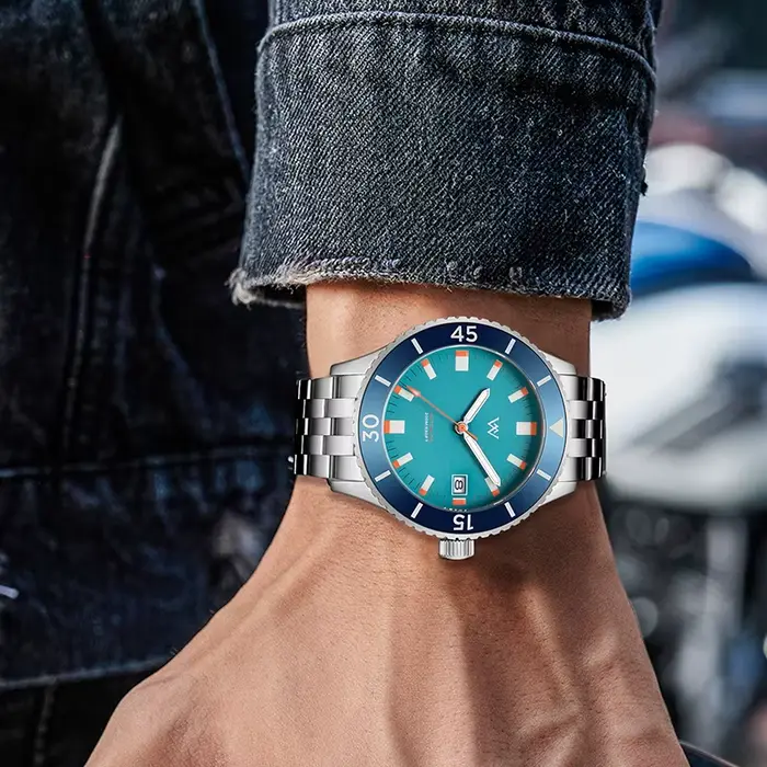 Montre mécanique WM Watch 2565 saphir résistante à l'eau pour homme style casual et fashion occassions spéciales et quotidiennes