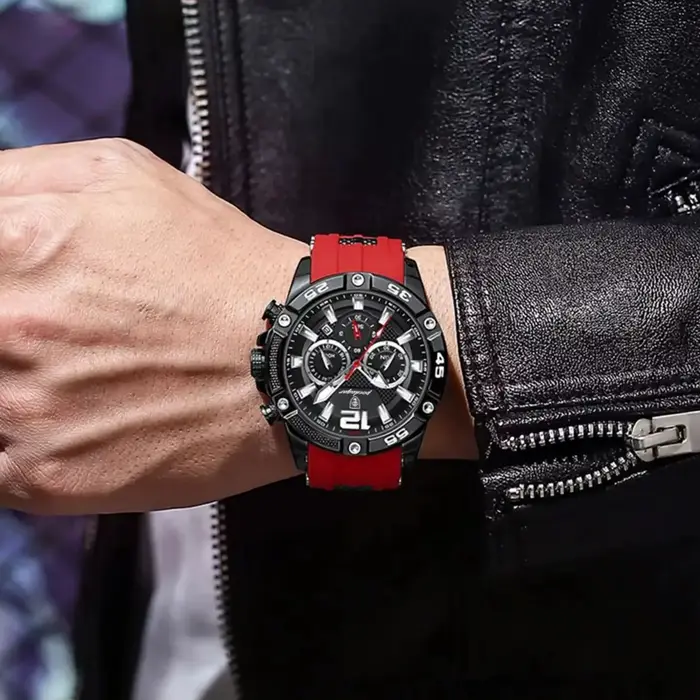 POEDAGAR Original mode hommes montres étanche lumineux chronographe Date sport homme montre-bracelet de haute qualité
