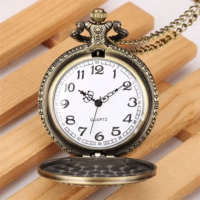 Montre de poche rétro antique bombardier américain B-29 mouvement quartz boîtier alliage acrylique pour collectionneurs occasions spéciales
