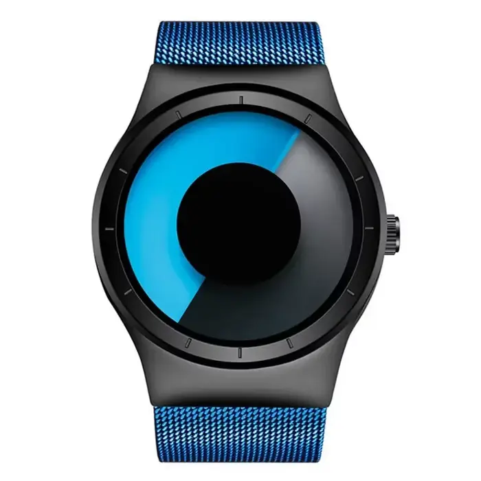 Cadeau créatif montres à Quartz hommes haut à la mode marque décontracté en acier inoxydable maille bande unisexe montre horloge mâle femme Gentleman