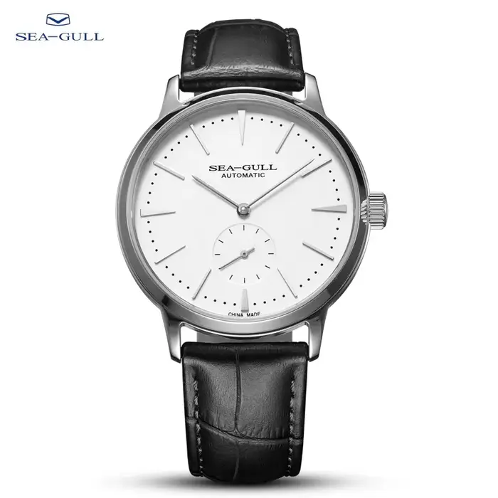 Seagull 6075 – montre mécanique pour hommes, cadeau de saint valentin, bracelet en cuir résistant à 